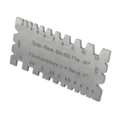 Screw thread grinding gauge pitch 2-12 mm, Vee-form threads 55°-60°, Square threads 2-8 turns